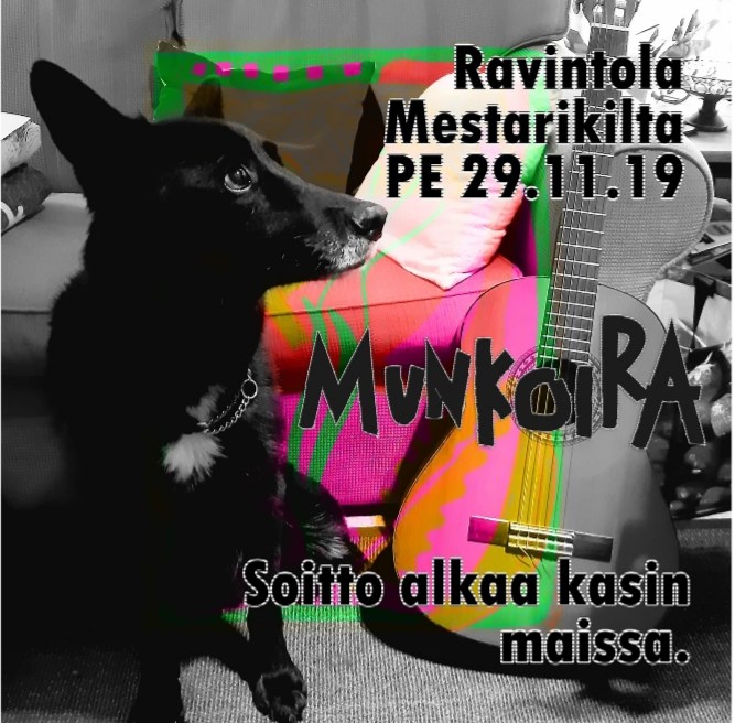 Hyvää musaa tarjolla ravintola Mestarikillassa perjantaina 29.11. 
 Sinne siis k…