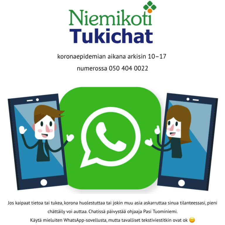 Niemikotisäätiön tukichat koronaepidemian aikana
