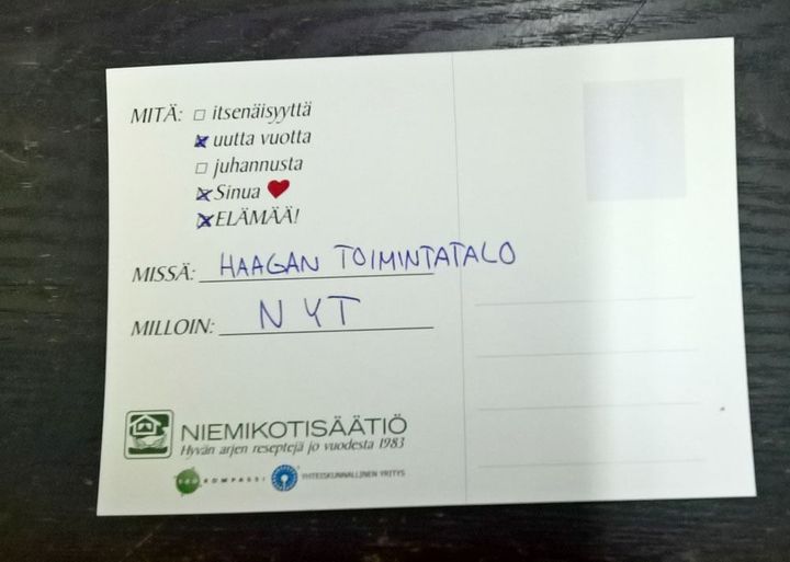 Tuokoon vuosi 2021 meille onnea ja iloa <3
 Tänään 31.12. klo 10-11 toimintat...