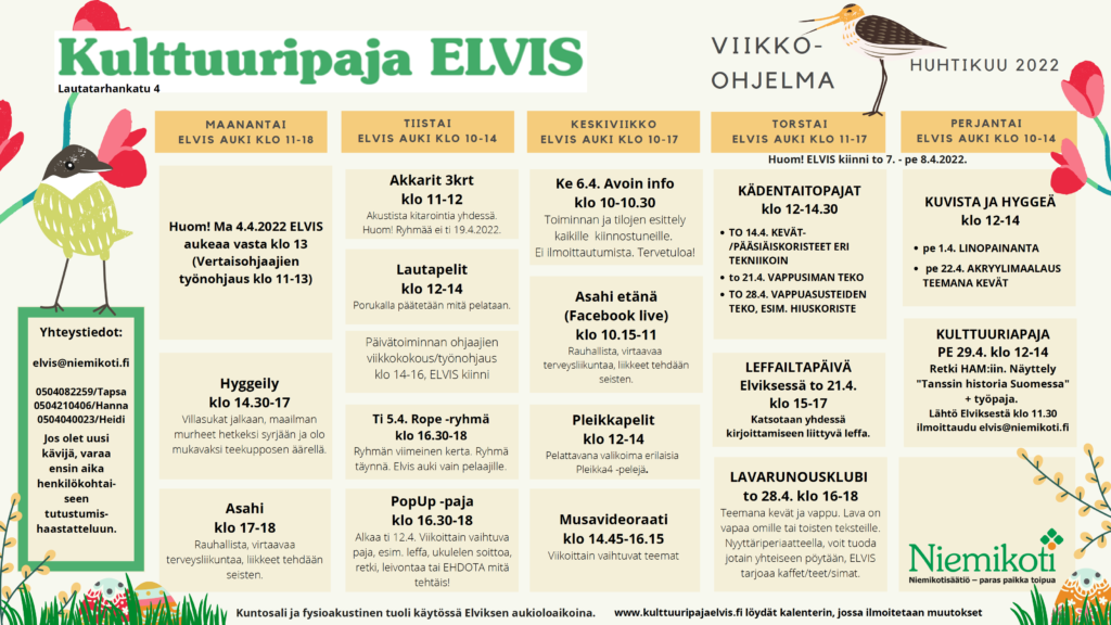Viikko-ohjelma kuvakaappauksena