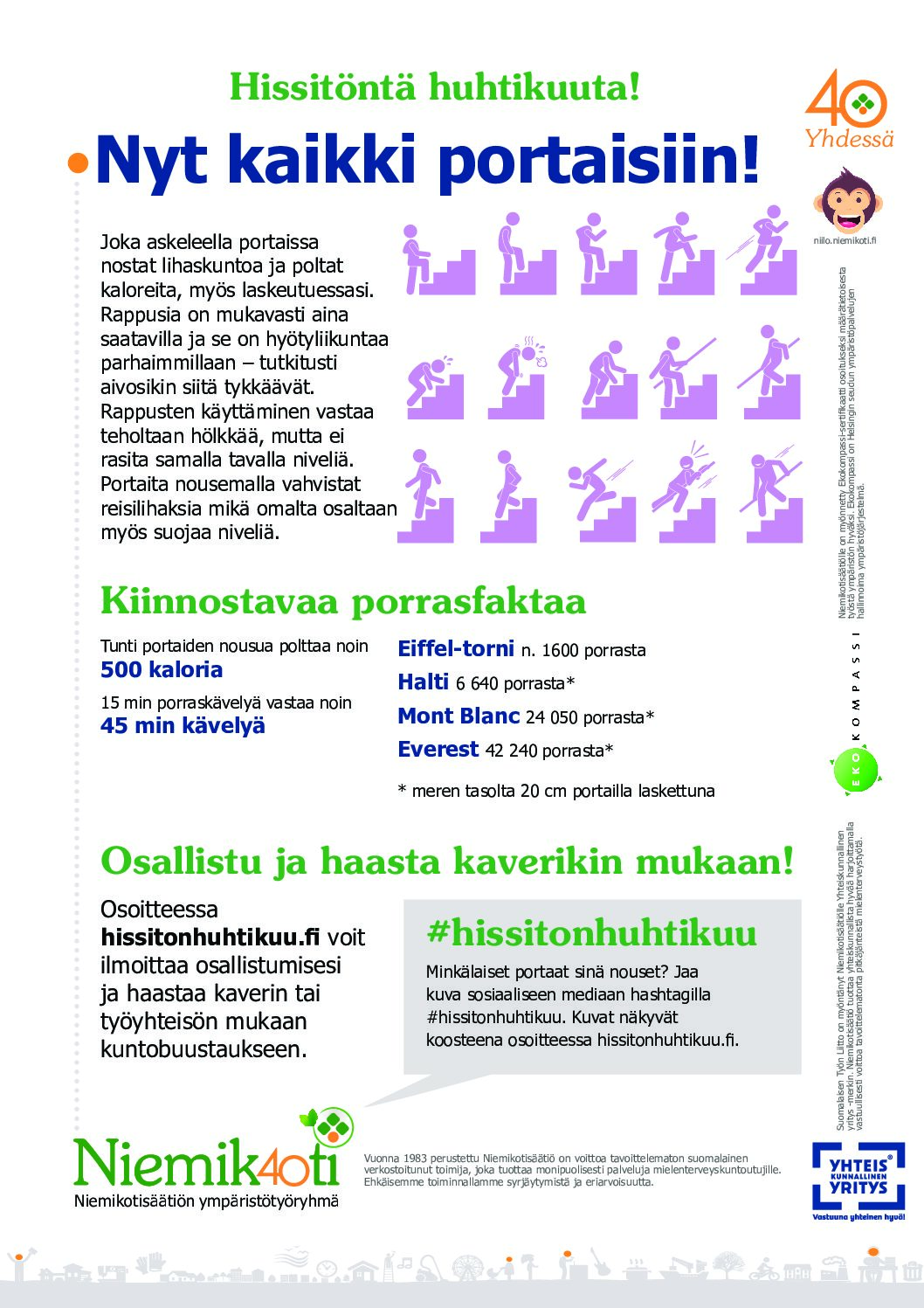 Huhtikuussa huhkitaan rappusissa!