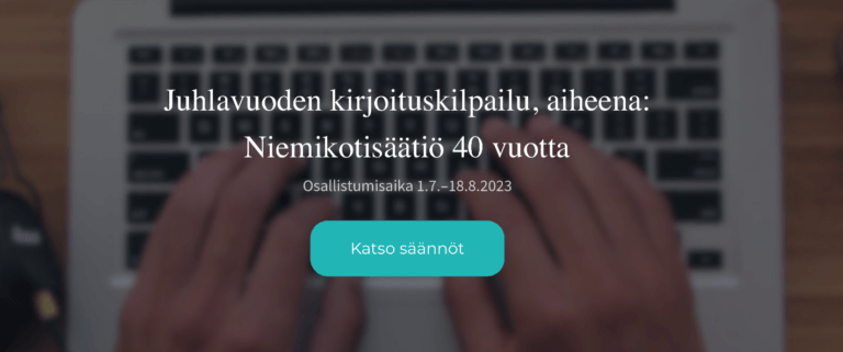 Vielä ehdit osallistua juhlavuoden kirjoituskilpailuun!