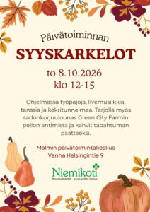 Syyskarkelot 8.10.2026