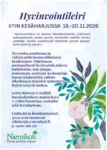 Hyvinvointileiri Iitissä 16.-20.11.2026