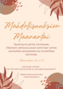 Mahdollisuuksien maanantai