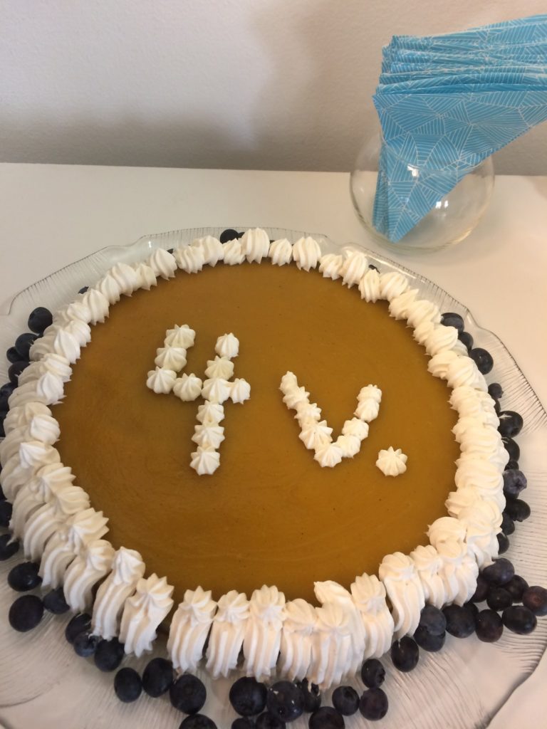 Synttärikahvit, neljä vuotta Kalevankadulla.