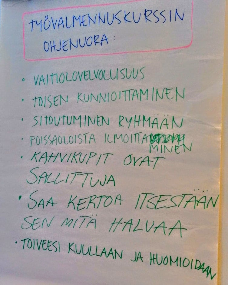 Työvalmennuskurssin ensimmäinen tapaamiskertamme käsitteli unelmointia ja sitä, …