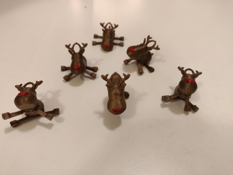 Mieli Töihin -valmennuksen 3D-porot ovat valmiita Joulun viettoon :)