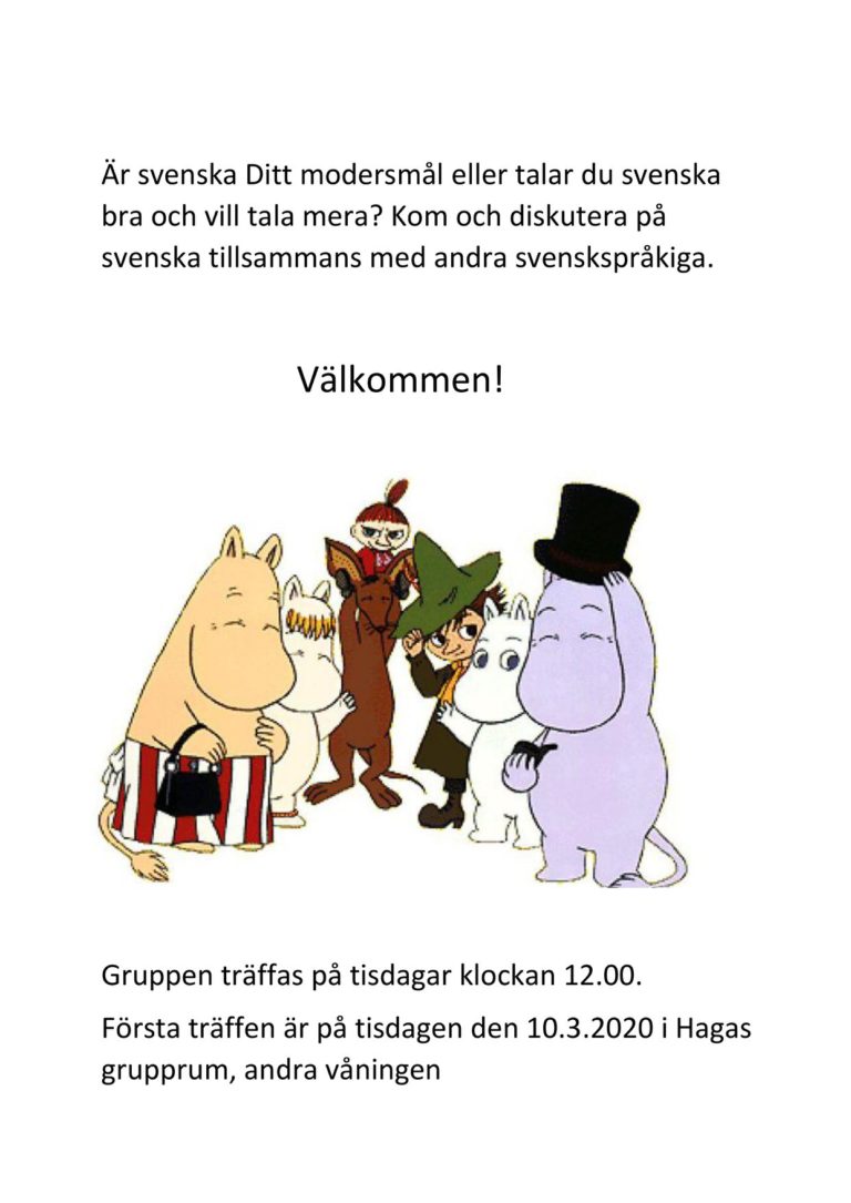 Välkommen till svensk språkiga gruppen!