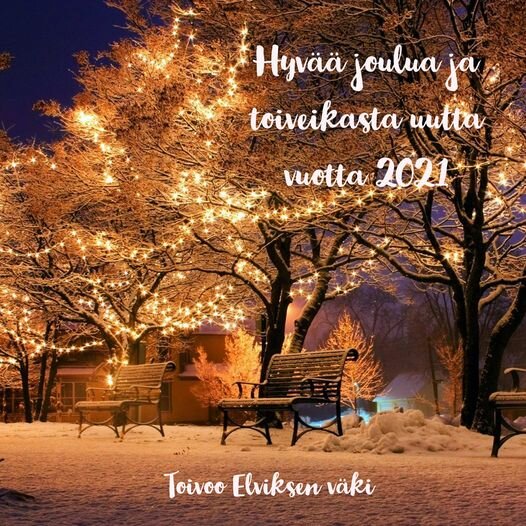Kulttuuripaja ELVIS viettää joulun- ja vuodenvaihteen lomia 23.12.2020 - 3.1.202...